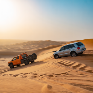 Stuck Car Pullout in Al Qudra Dubai